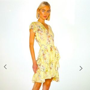 NWOT RAVN Belly Dress Yellow Flower Dress